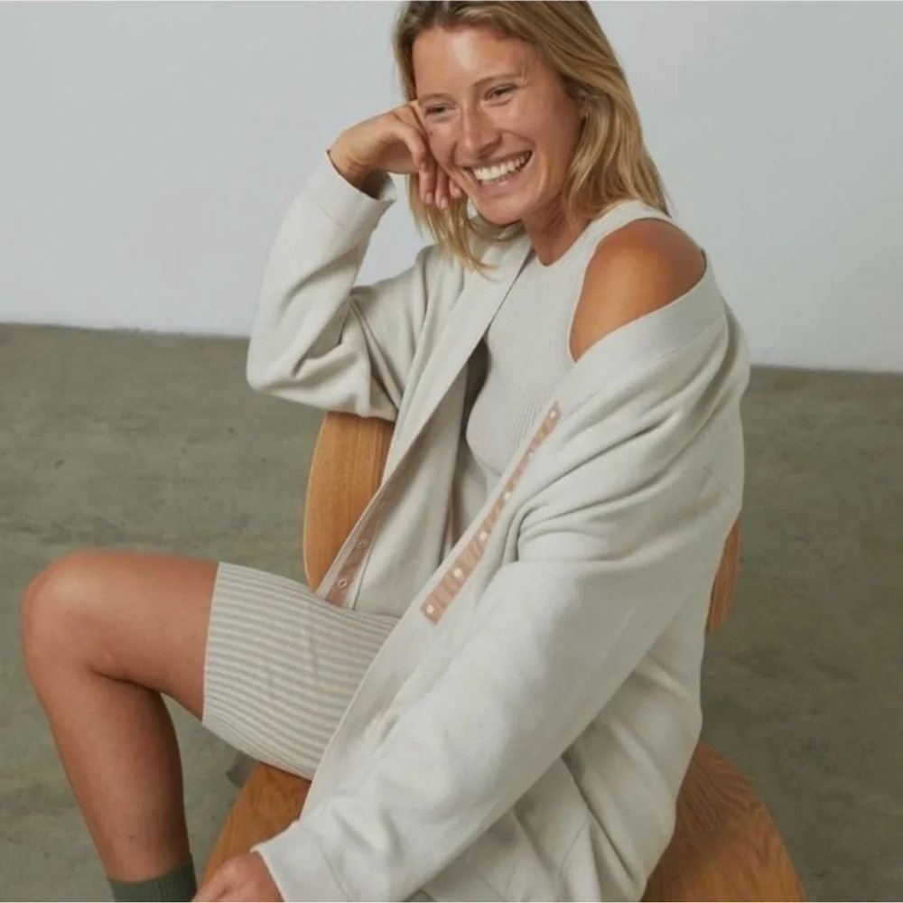 Lunya Cream Women's Sweater Cardigan